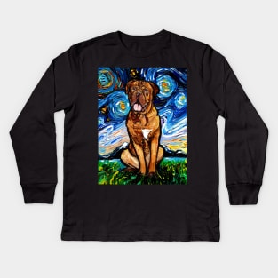 Dogue de Bordeaux Night Kids Long Sleeve T-Shirt